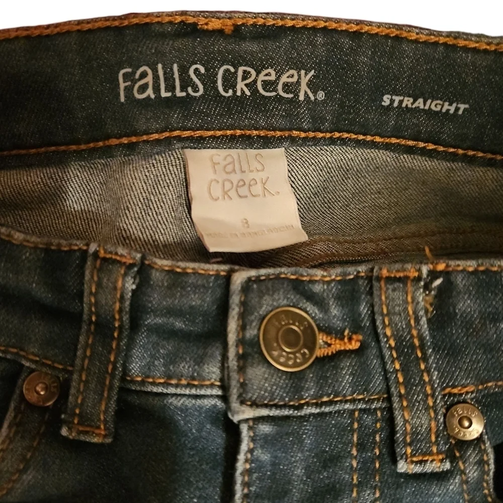 Falls Creek Boy's Size 8 Deep Indigo Straight Jeans